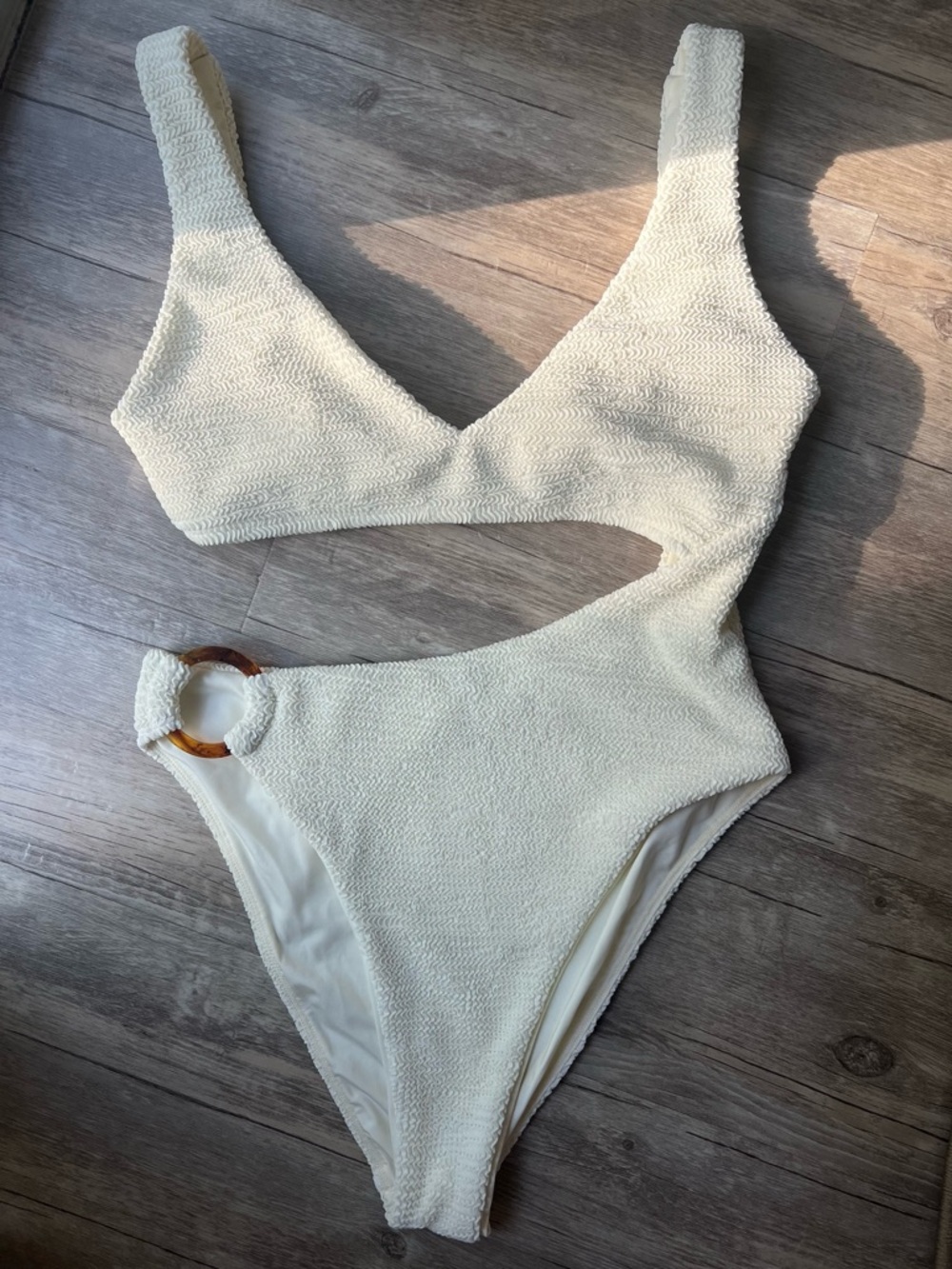 Monday Swim ST. BARTH'S ONE PIECE - IVORY CRINKLE